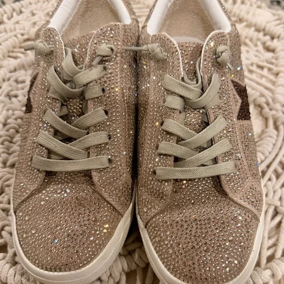 Vintage Havana Women's Splash Gold Sneaker Shoes Sz 7.5 - Picture 2 of 10